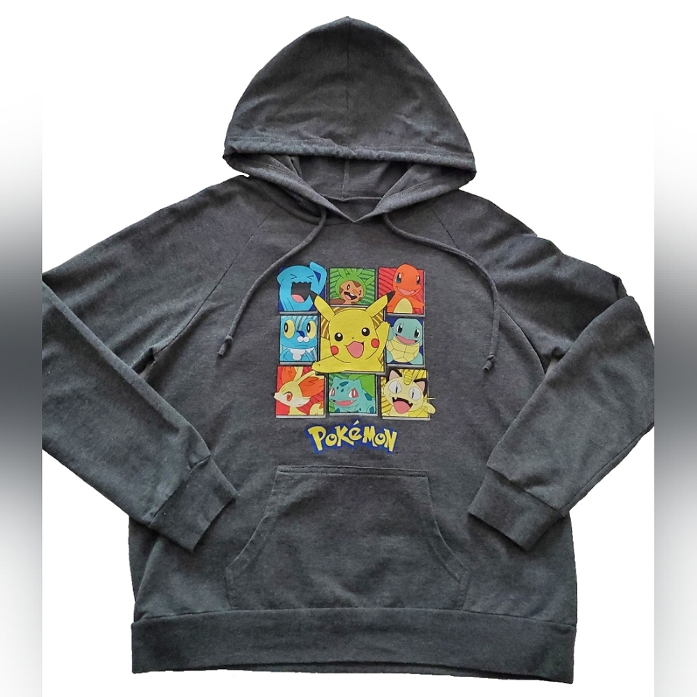 Gray Pokemon Hoodie Size Medium